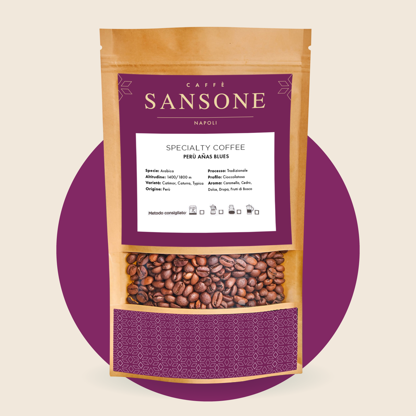 Caffè Perù Anas Blues specialty 100% arabica tostatura chiara note fruttate